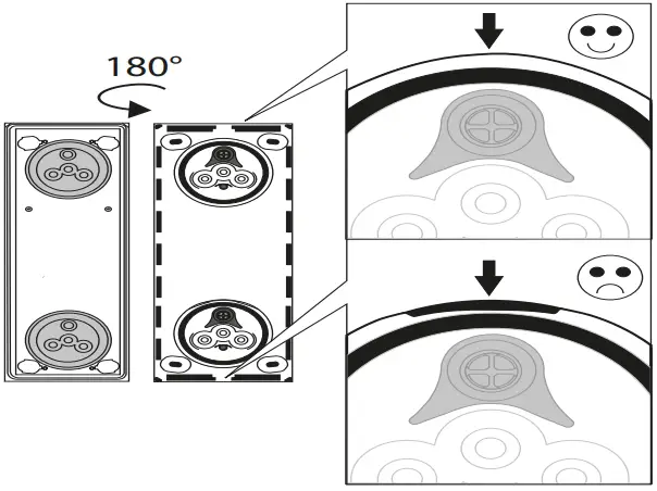 positioning of the seal caps