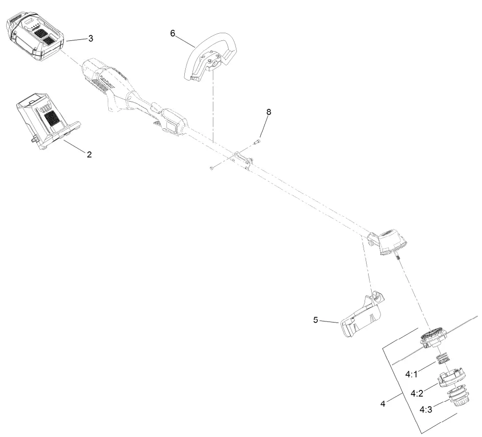 Cordless 60V MAX String Trimmer Assembly