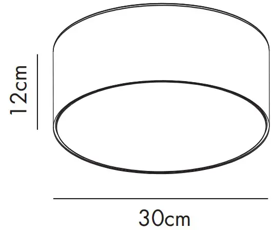 Drum LED Dimensions