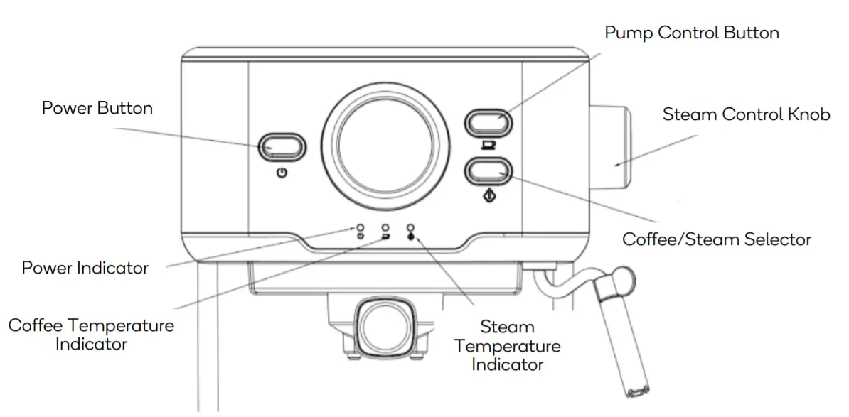 kogan KAESSPCOFFB ESPRESSO Coffee Machine - Main Body