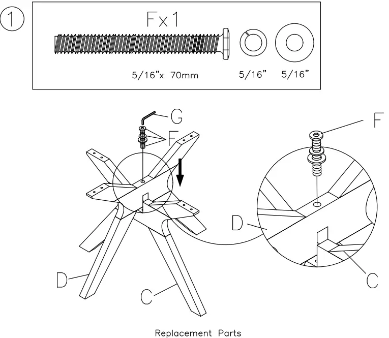 ASHLEY D374-15 Round Wittland Dining Table with Pedestal Base-fig3