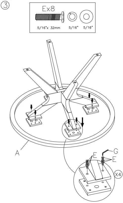 ASHLEY D374-15 Round Wittland Dining Table with Pedestal Base-fig5