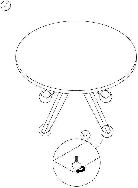 ASHLEY D374-15 Round Wittland Dining Table with Pedestal Base-fig6