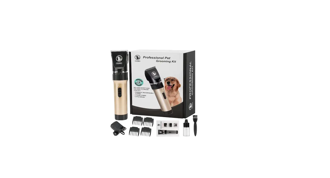 Ceenwes Rechargeable Cordless Pet Clippers Grooming Kit User Manual