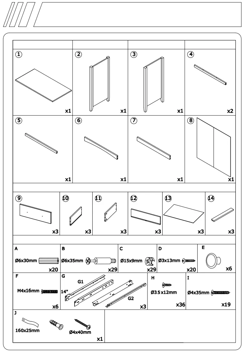 Flieks WF189222AAA Dresser Chest Of Drawers Cupboard Bedside Table 80x41x84 Cm White - fig 3