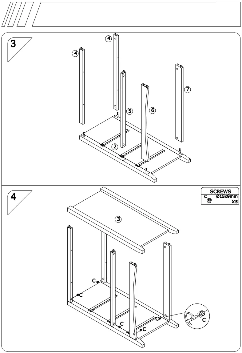 Flieks WF189222AAA Dresser Chest Of Drawers Cupboard Bedside Table 80x41x84 Cm White - fig 6