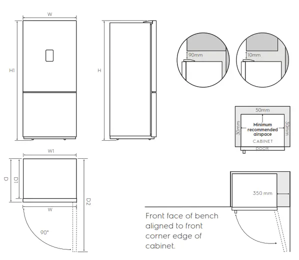 Electrolux EBB3462K-H Bottom Freezer Refrigerator