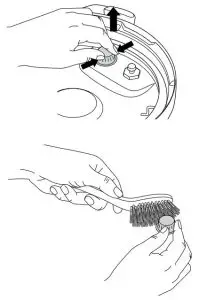 FIG 6 REMOVING AND REINSTALLING THE ANTI CLOG CAP