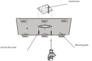 INSTALLATION ON DRYWALL CEILING, SURFACE MOUNTING