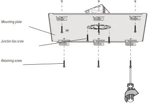 INSTALLATION ON DRYWALL CEILING, SURFACE MOUNTING