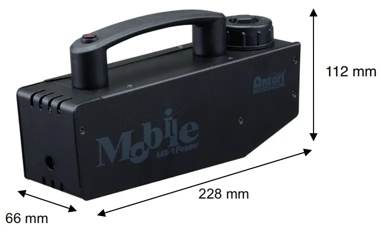 Antari MB-1 Mobile Fog Machine -Product Dimensions