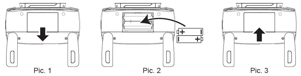 Install the battery of remote controller