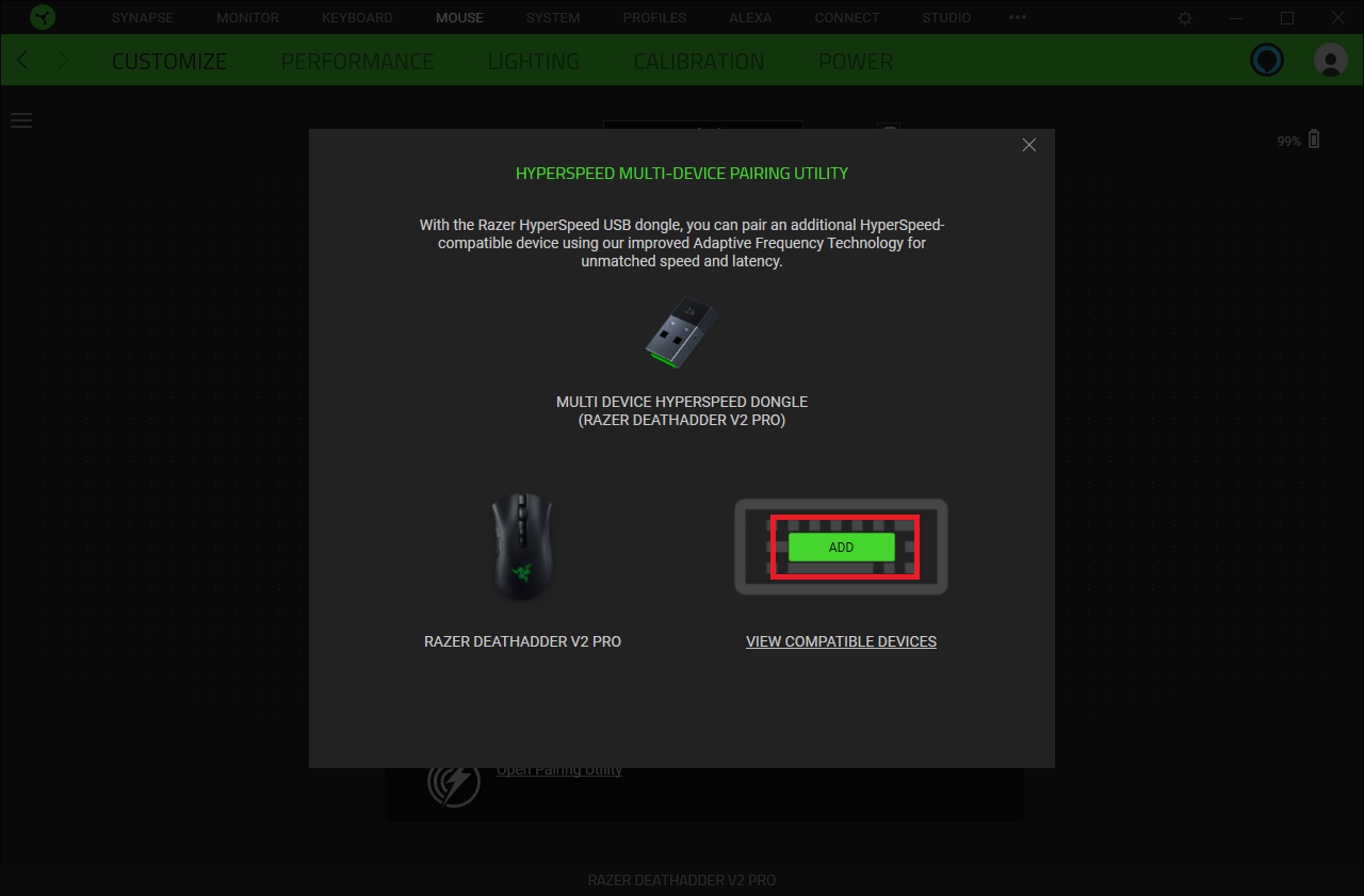 How to add a device to the multi-device dongle