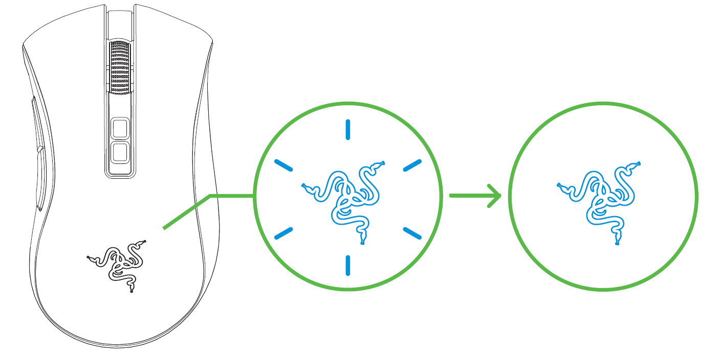 Wait until the mouse pairs with your device