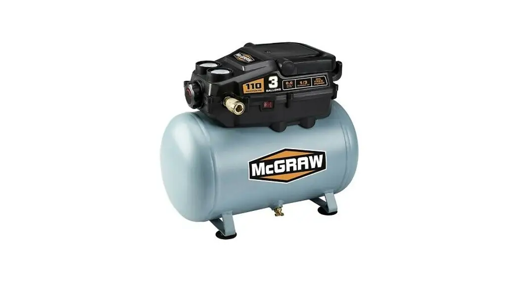 Mcgraw 57572 3 Gallon Oil Free Portable Air Compressor Owner's Manual Mcgraw 57572 3 Gallon Oil Free Portable Air Compressor Owner's Manual