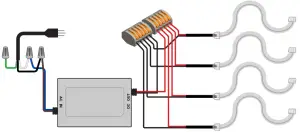 super bright leds FLT-X Flexible LED Tube Light- power supply