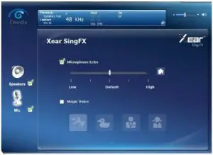 Vocal effects (SingFX) Setting