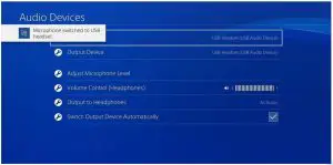 Audio Devices screen