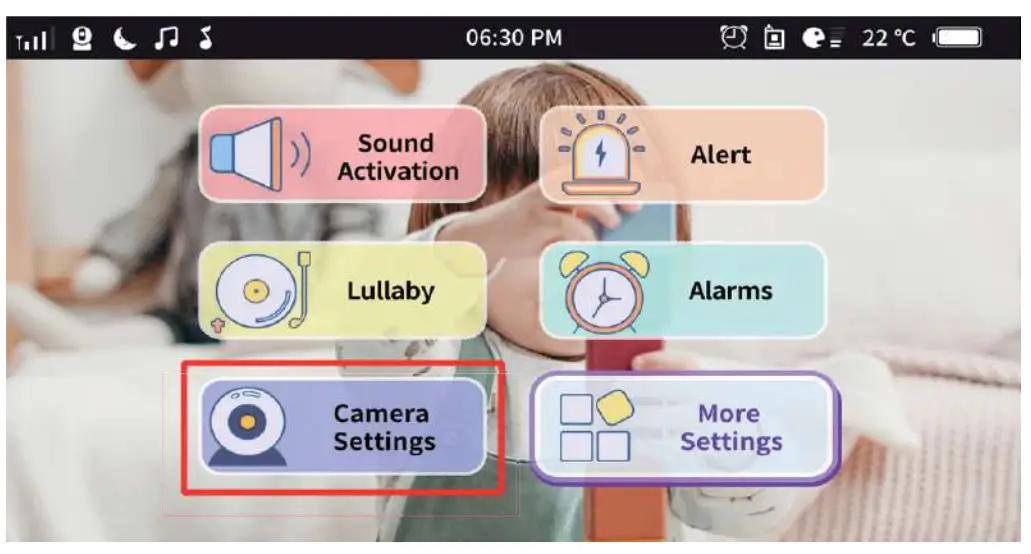 NEXIGO B10 Add On Baby Camera Unit-menu