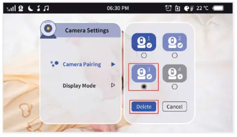 NEXIGO B10 Add On Baby Camera Unit-menu12