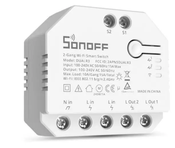 SONOFF DUALR3 2-Gang Wi-Fi Smart Switch fig 1