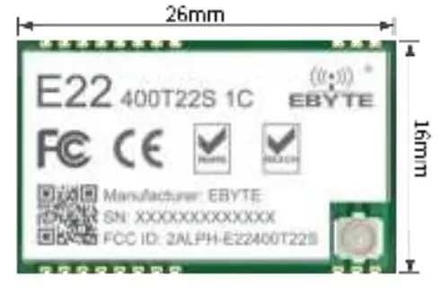 EBYTE E22-400T22S1C ASR65505 433 470MHz 160mW SMD Wireless Module - Introduction
