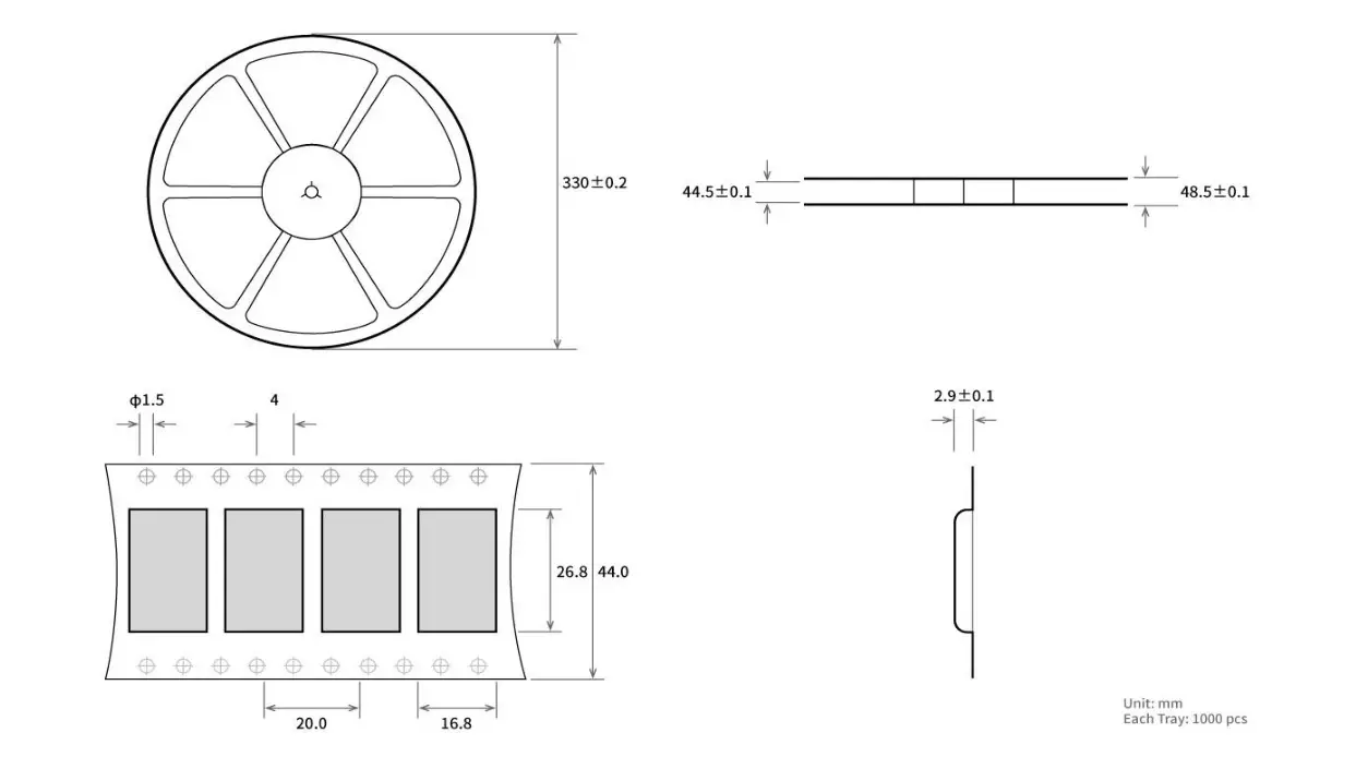 EBYTE E22-400T22S1C ASR65505 433 470MHz 160mW SMD Wireless Module - Package for batch order