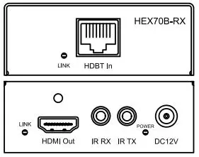 BLUSTREAM C44-KIT 4K HDMI and HDBaseT Matrix Kit User Manual - HEX70B-RX