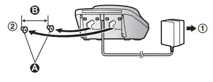Panasonic KX-TGDA63 Additional Digital Cordless Handset Installation Guide - Connections Wall mounting