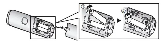 Panasonic KX-TGDA63 Additional Digital Cordless Handset Installation Guide - Removing the battery