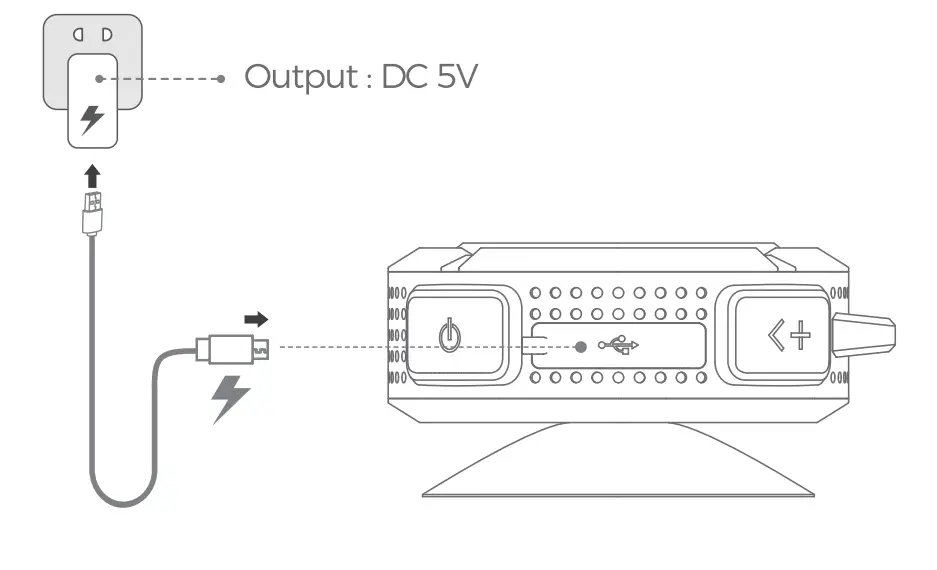 SYOYOC GEBH597AD Waterproof Bluetooth Speaker - Battery
