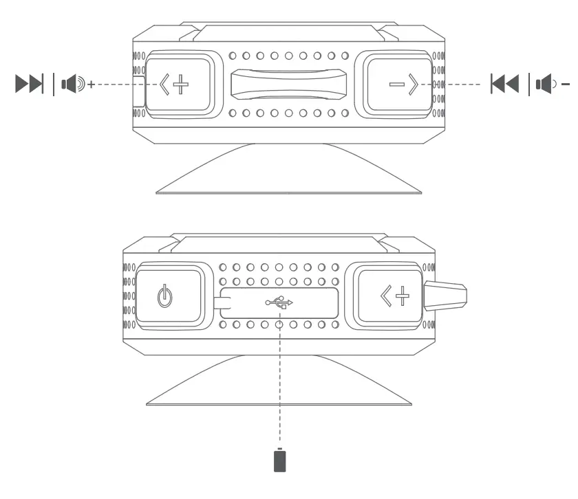 SYOYOC GEBH597AD Waterproof Bluetooth Speaker - Diagram 1