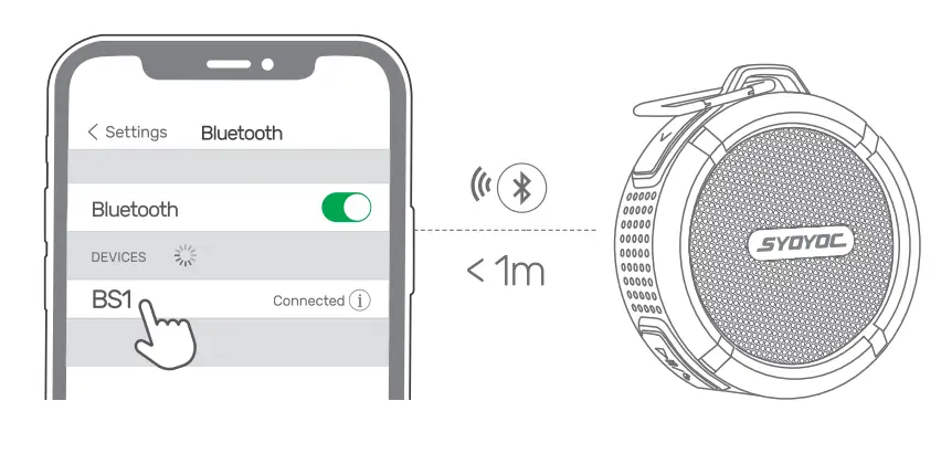 SYOYOC GEBH597AD Waterproof Bluetooth Speaker - Paring