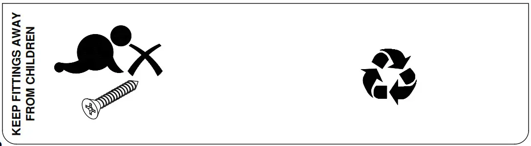 dams Shallow Desk - KEEP FITTINGS AWAY FROM CHILDREN