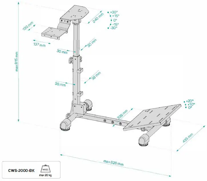 connect IT CWS-2000-BK Titan Frame fig 1