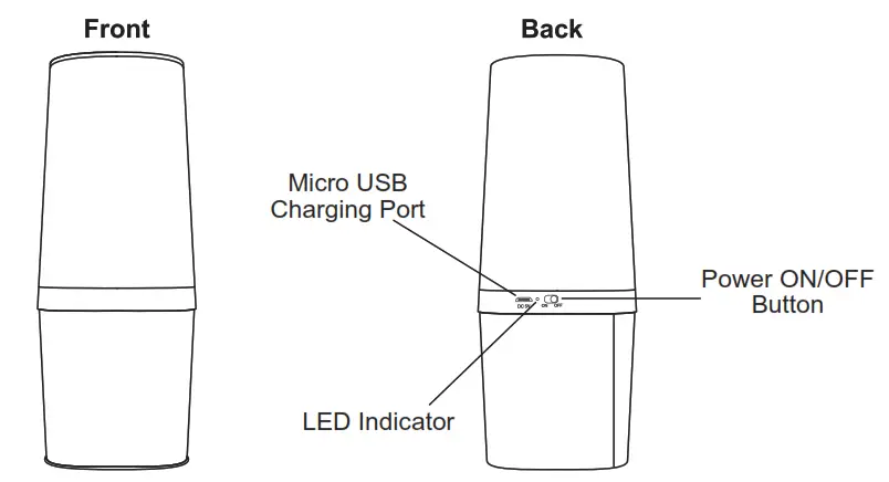 BASS JAXX SP 0910 Hue LED Wireless Speaker - fig