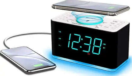 EMERSON ER100401 SmartSet Alarm Clock Radio with Bluetooth Speaker
