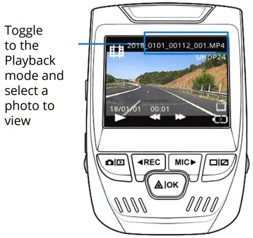 ReXING V1 Basic Dash Cam 1080P FHD DVR Car Driving Recorder - Toggle