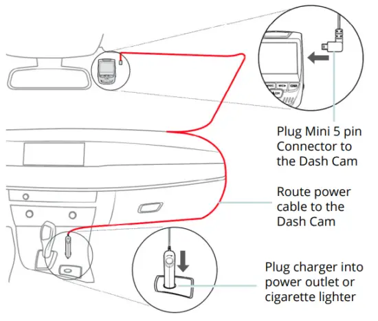 ReXING V1 Basic Dash Cam 1080P FHD DVR Car Driving Recorder - onto the Windshield