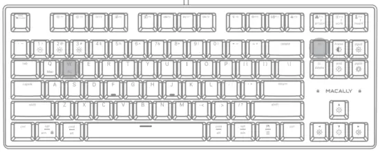 MACALLY BM2KEY Tenkeyless Backlit Mechanical USB Keyboard - fig2