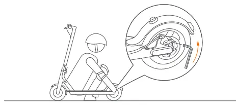 Adjusting the disc brake Figure 1