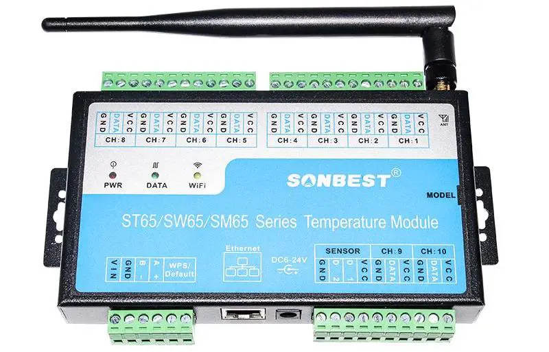 SONBEST SM6500B 10 Channel DS18B20 Temperature Acquisition Module - Cover