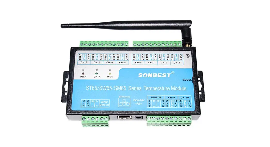 Sonbest Sm6500b 10-channel Ds18b20 Temperature Acquisition Module User Manual