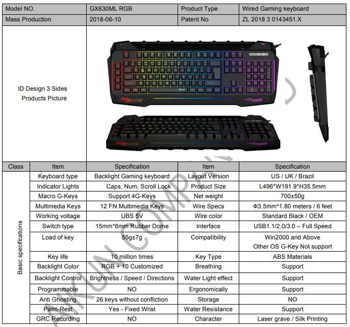 AIKUN GX630ML RGB Wired Gaming Keyboard-fig2