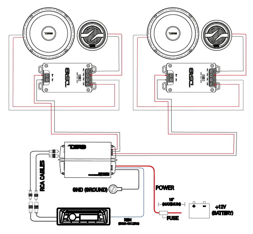 DS18 ZXI-62C 6.5 Inch 2-Way Car Audio Component Speaker System fig 6