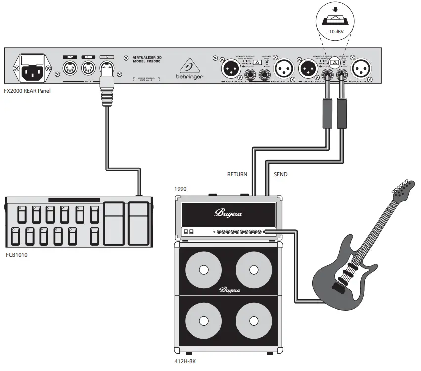 behringer FX2000 Virtualizer 3D Multi Engine Effects Processor - FX2000 in guitar amp effects loop