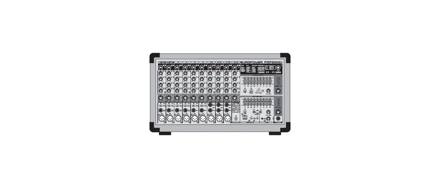 Behringer Pmp2000d Europower 2000-watt 14-channel Powered Mixer User Guide