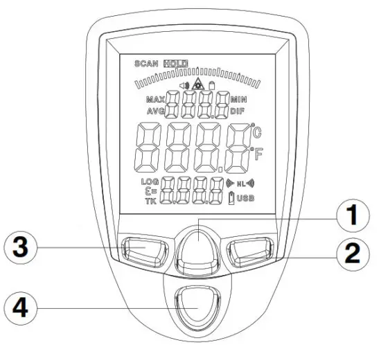 Sonel DIT 500 Thermal Imagers and Pyrometers - Buttons