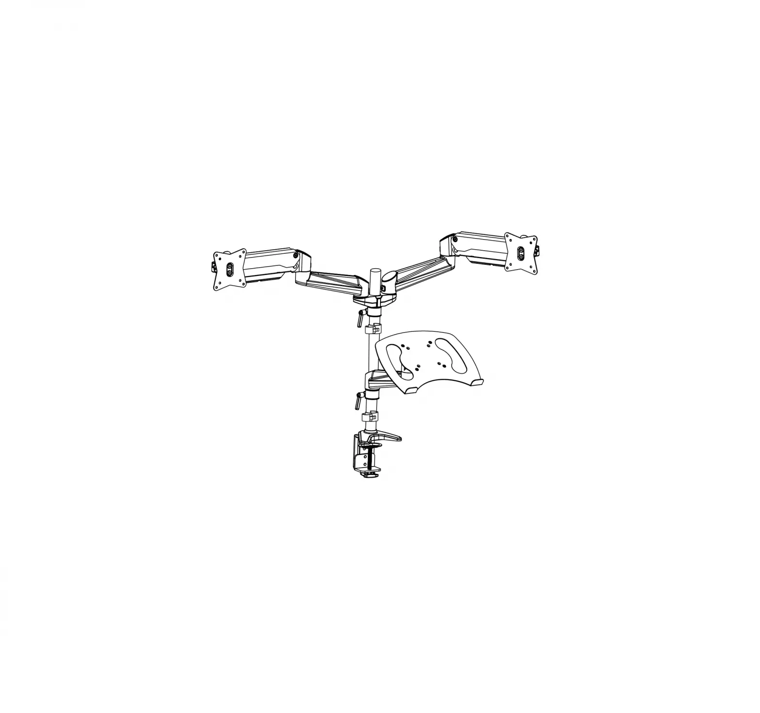 Huanuo Gas Spring Aluminum Monitor Desk Instruction Manual