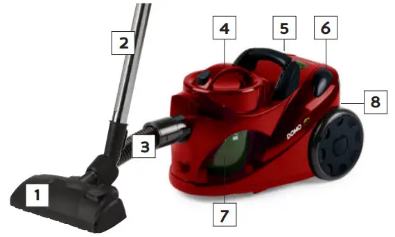 DOMO DO7279S Vacuum Cleaner - PARTS